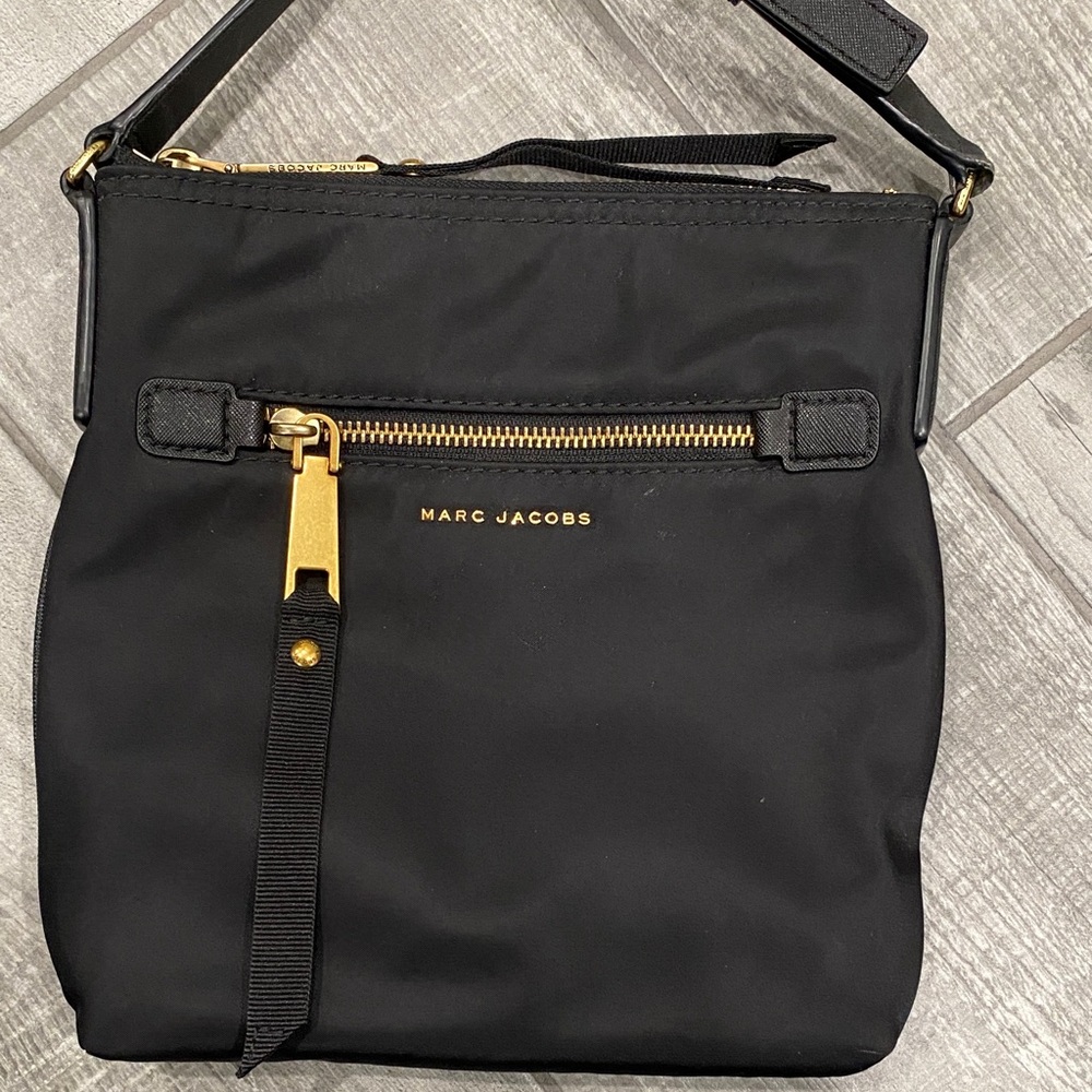 Marc Jacobs Black and Gold Crossbody Bag